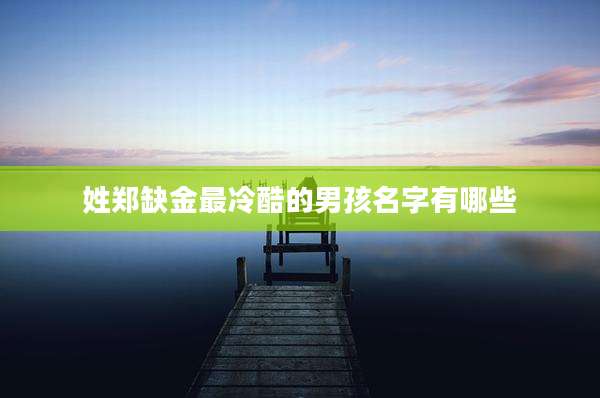 姓郑缺金最冷酷的男孩名字有哪些
