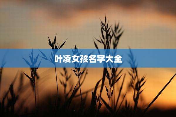 叶凌女孩名字大全