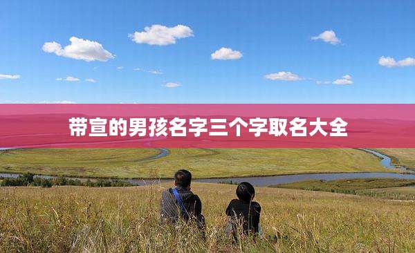 带宣的男孩名字三个字取名大全