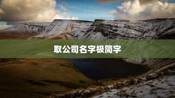 取公司名字极简字