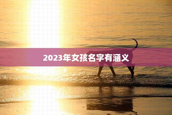2023年女孩名字有涵义
