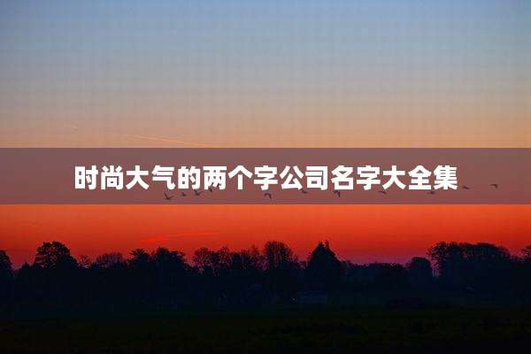 时尚大气的两个字公司名字大全集
