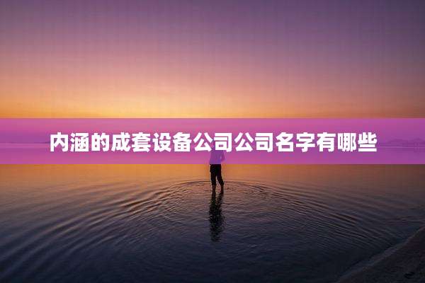 内涵的成套设备公司公司名字有哪些