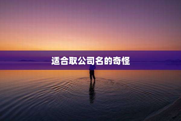适合取公司名的奇怪