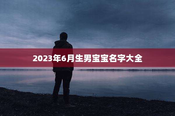 2023年6月生男宝宝名字大全