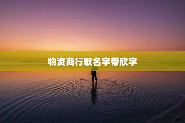 物资商行取名字带欣字