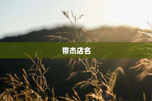 带杰店名