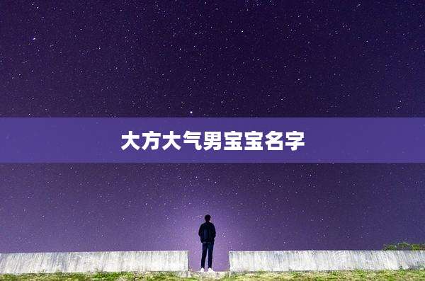 大方大气男宝宝名字