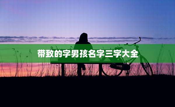 带致的字男孩名字三字大全