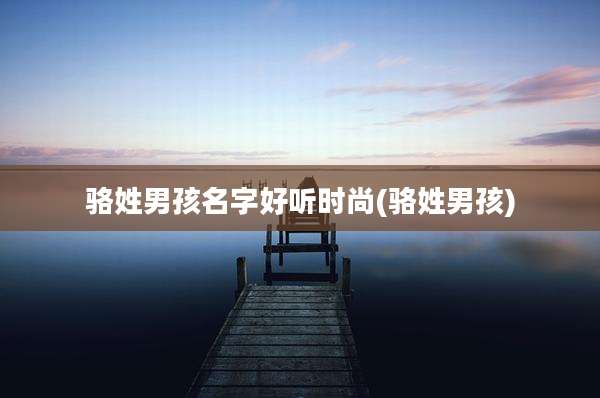 骆姓男孩名字好听时尚(骆姓男孩)