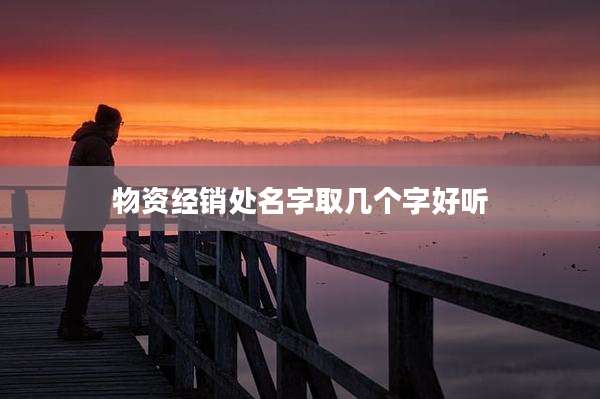 物资经销处名字取几个字好听