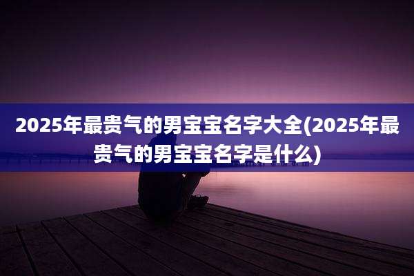 2025年最贵气的男宝宝名字大全(2025年最贵气的男宝宝名字是什么)