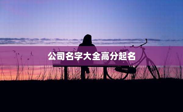 公司名字大全高分起名