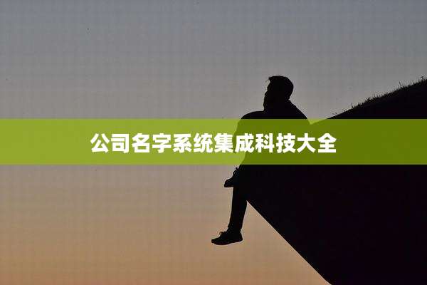公司名字系统集成科技大全