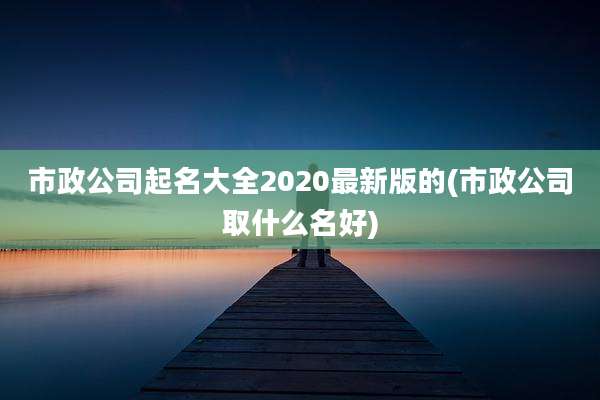 市政公司起名大全2020最新版的(市政公司取什么名好)
