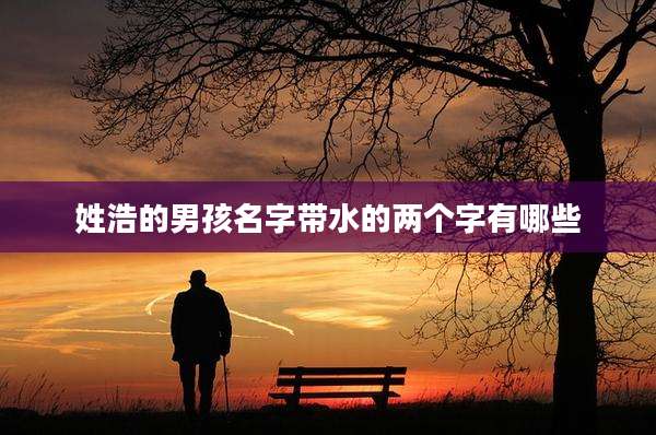 姓浩的男孩名字带水的两个字有哪些