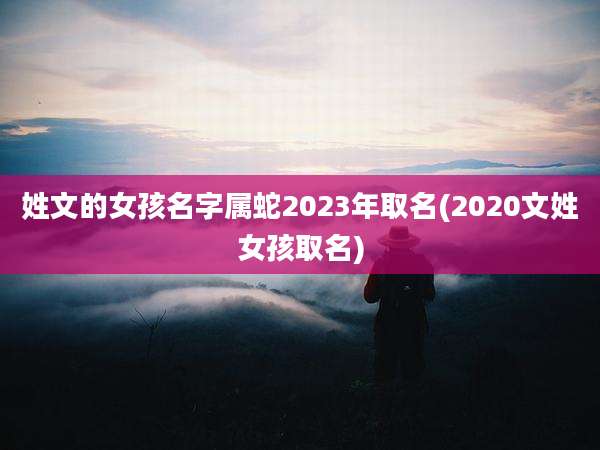 姓文的女孩名字属蛇2023年取名(2020文姓女孩取名)