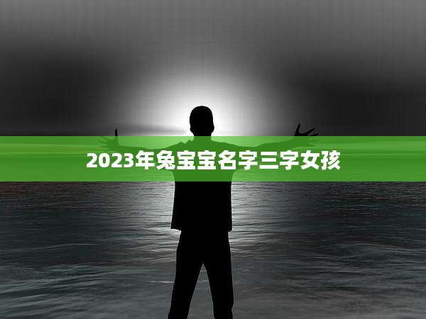 2023年兔宝宝名字三字女孩