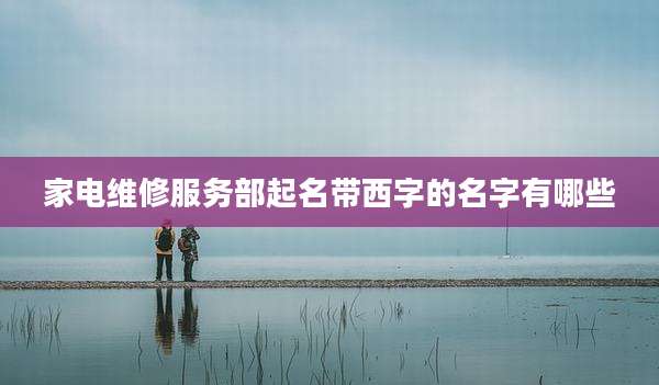家电维修服务部起名带西字的名字有哪些