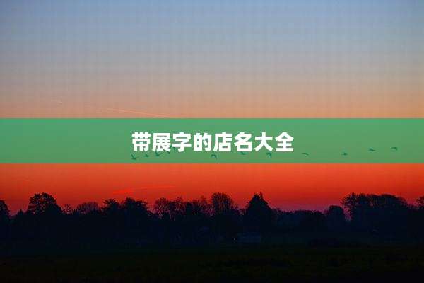 带展字的店名大全