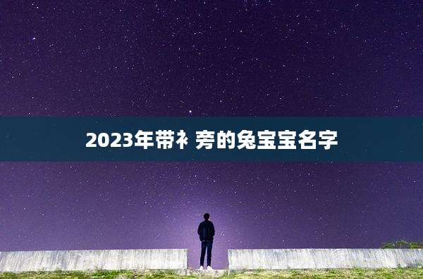2023年带衤旁的兔宝宝名字