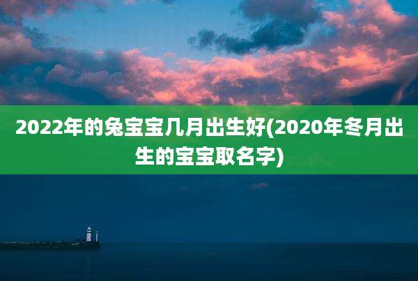 2022年的兔宝宝几月出生好(2020年冬月出生的宝宝取名字)