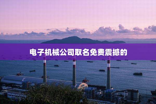 电子机械公司取名免费震撼的