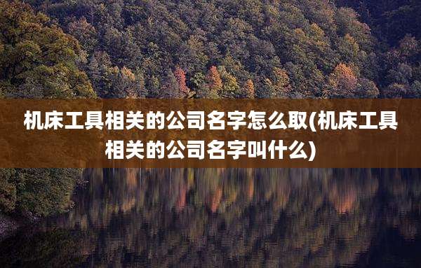 机床工具相关的公司名字怎么取(机床工具相关的公司名字叫什么)