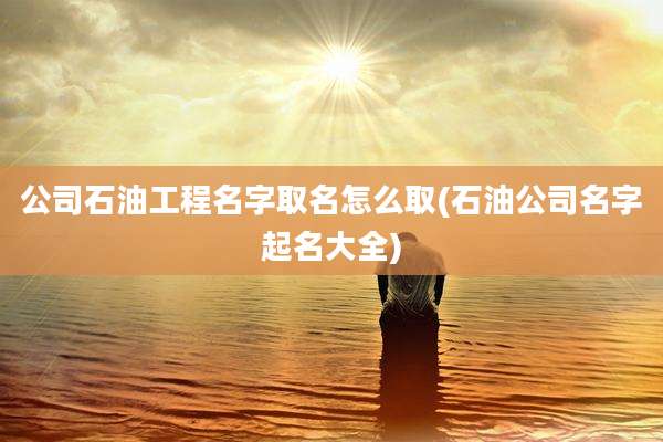 公司石油工程名字取名怎么取(石油公司名字起名大全)