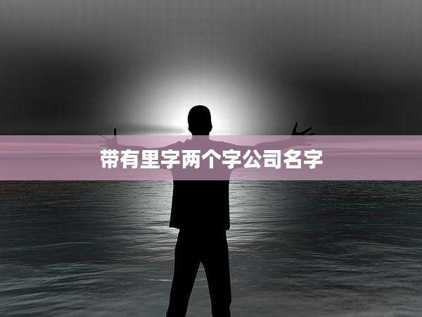 带有里字两个字公司名字