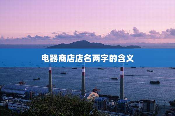 电器商店店名两字的含义