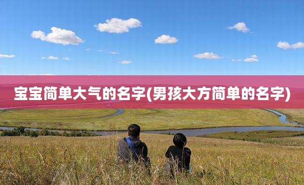 宝宝简单大气的名字(男孩大方简单的名字)