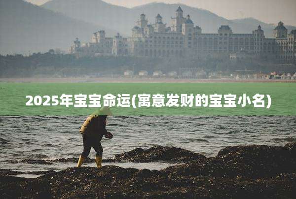2025年宝宝命运(寓意发财的宝宝小名)