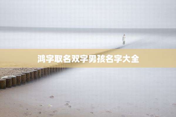 鸿字取名双字男孩名字大全