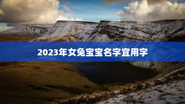 2023年女兔宝宝名字宜用字