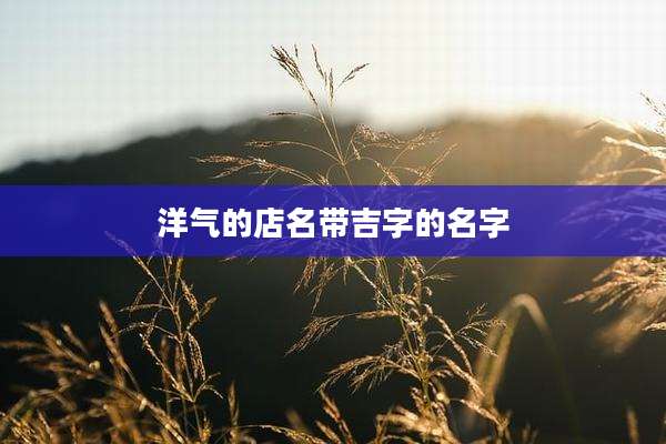洋气的店名带吉字的名字