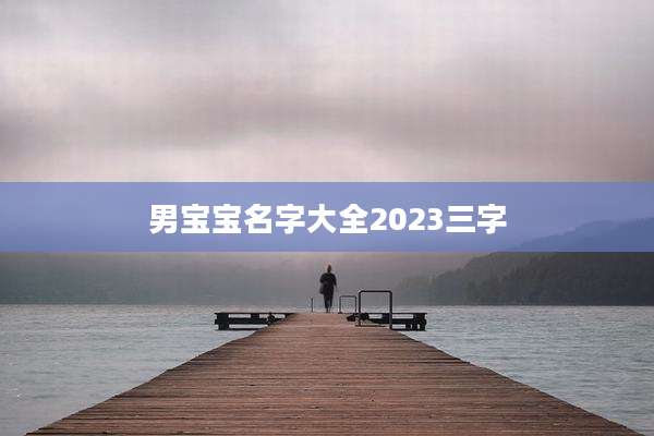 男宝宝名字大全2023三字