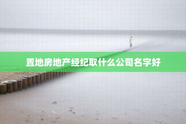 置地房地产经纪取什么公司名字好