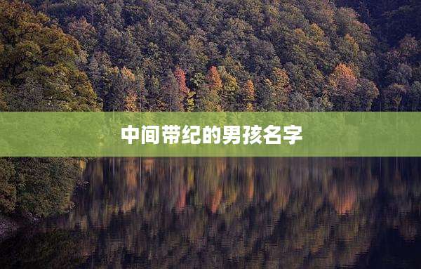 中间带纪的男孩名字