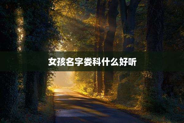 女孩名字娄科什么好听