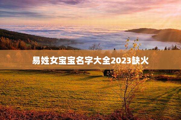 易姓女宝宝名字大全2023缺火