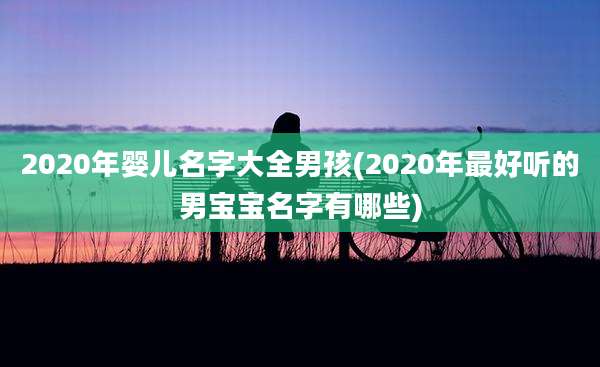 2020年婴儿名字大全男孩(2020年最好听的男宝宝名字有哪些)
