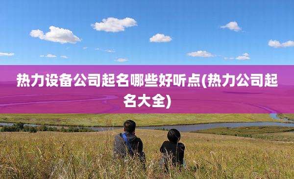 热力设备公司起名哪些好听点(热力公司起名大全)
