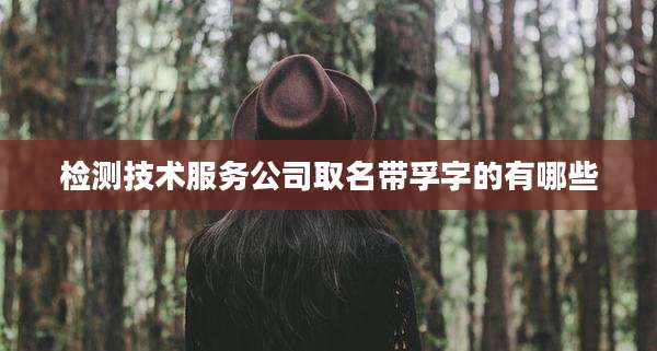 检测技术服务公司取名带孚字的有哪些