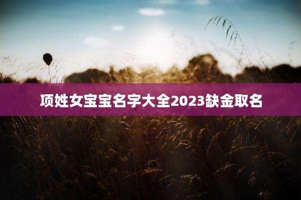 项姓女宝宝名字大全2023缺金取名