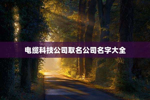 电缆科技公司取名公司名字大全