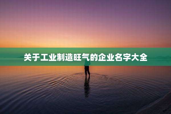 关于工业制造旺气的企业名字大全