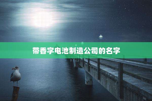 带香字电池制造公司的名字