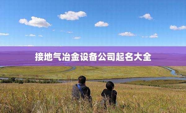 接地气冶金设备公司起名大全