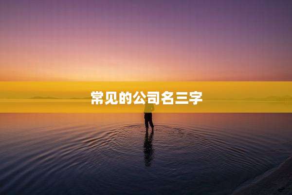 常见的公司名三字
